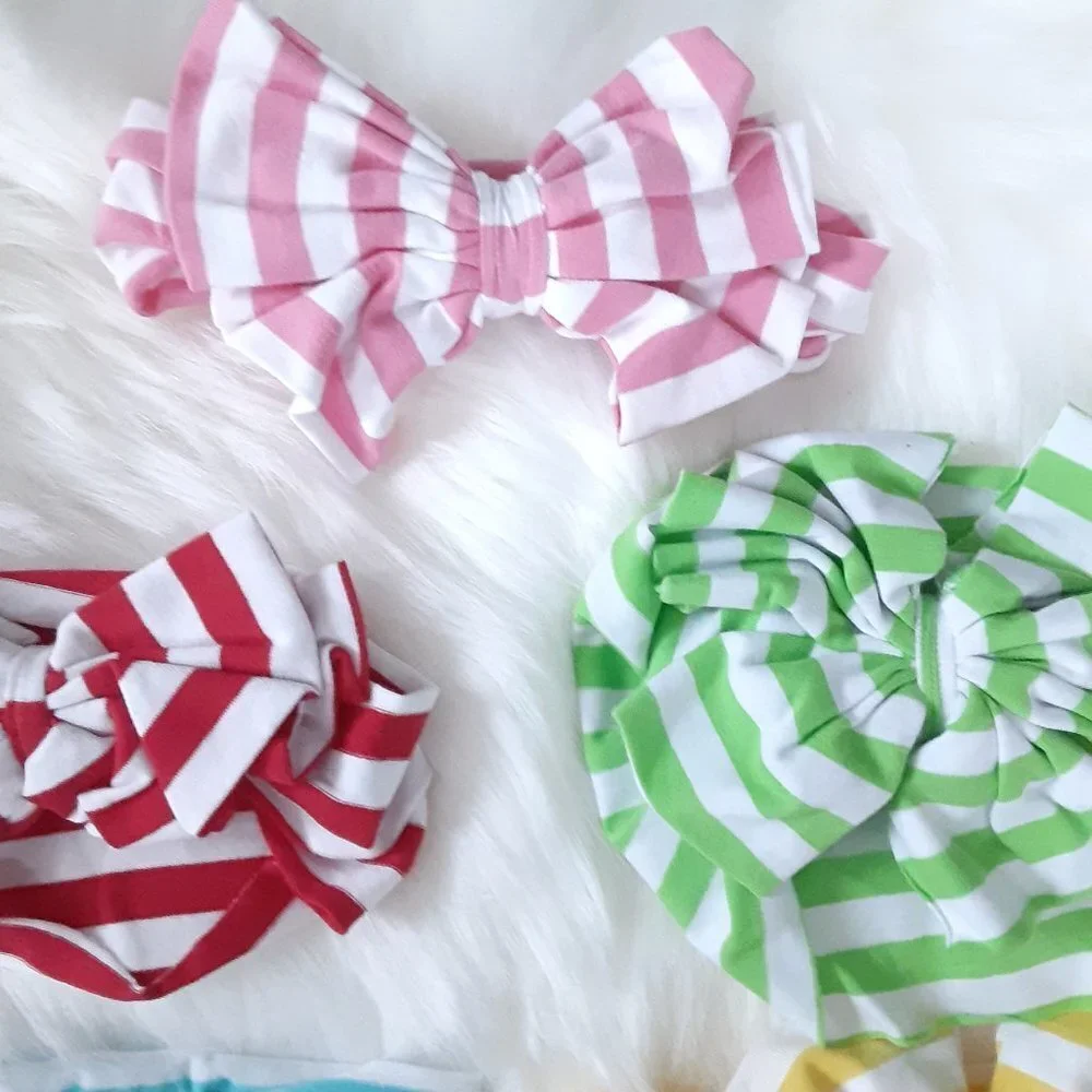Baby Girls Summer Striped Headbands Brand New Toddler Girls 5 Pack